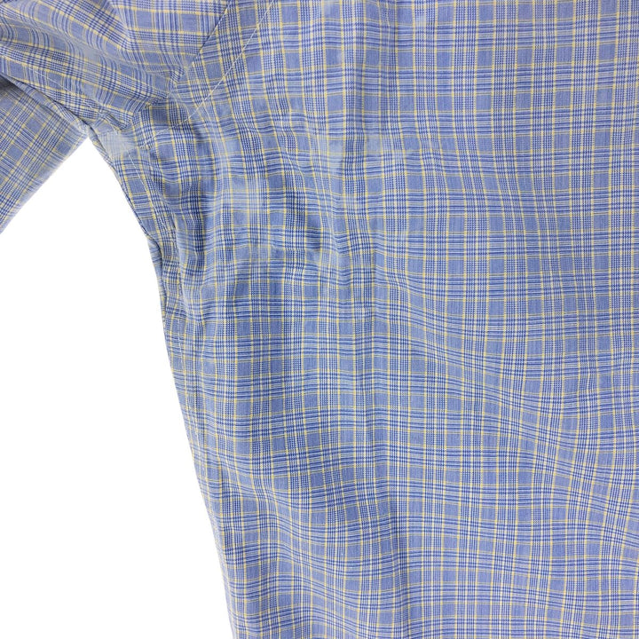 Brooks Brothers Est.1818 Long Sleeve Check Shirt, Men's M cotton blue type Vintage Second Hand