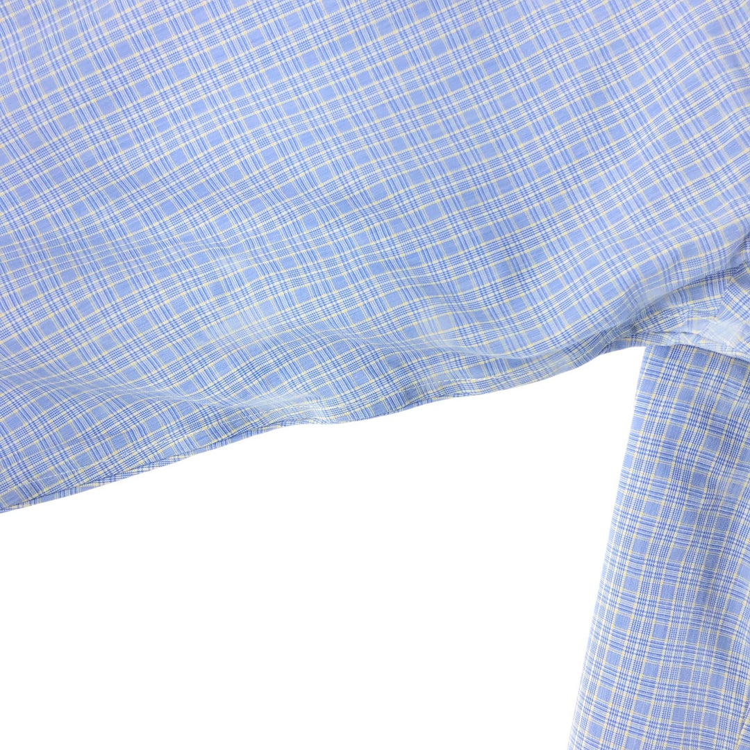 Brooks Brothers Est.1818 Long Sleeve Check Shirt, Men's M cotton blue type Vintage Second Hand
