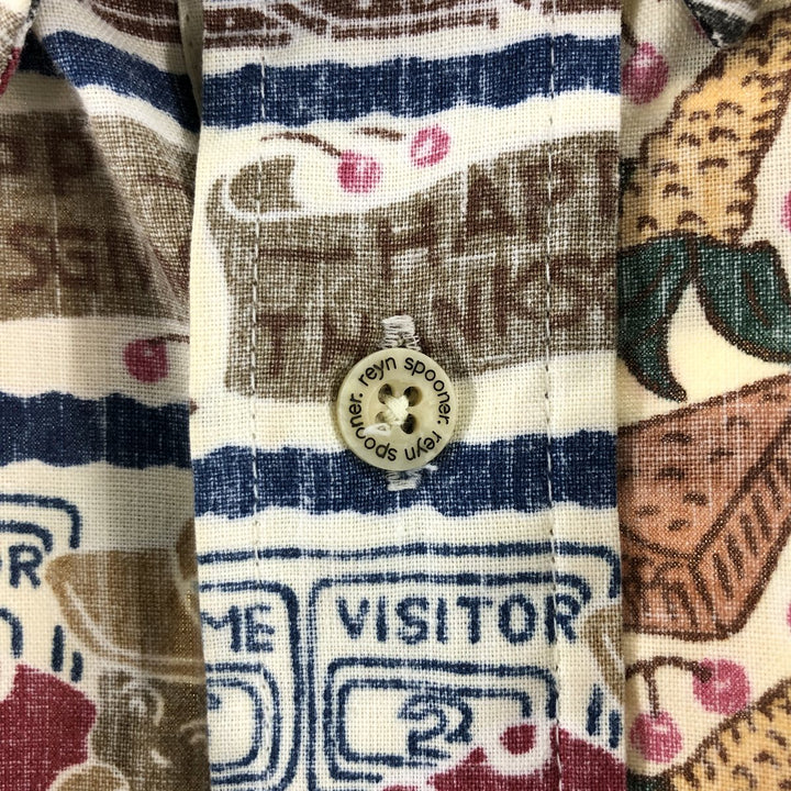 90'S Reyn Spooner Dietrich Variez Collection All-over Print Button-Down Hawaiian Aloha Shirt, Men's L Size cotton multicolor Vintage Second Hand