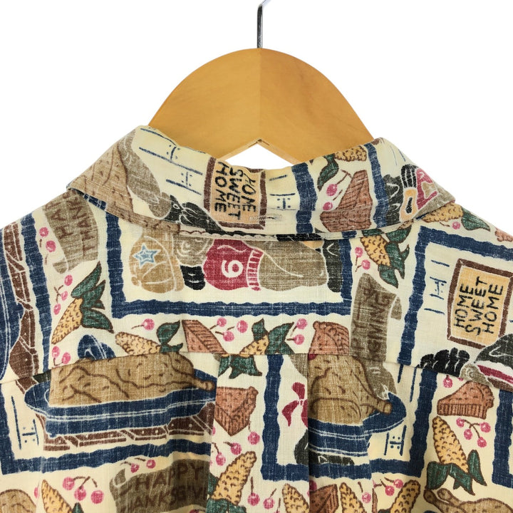 90'S Reyn Spooner Dietrich Variez Collection All-over Print Button-Down Hawaiian Aloha Shirt, Men's L Size cotton multicolor Vintage Second Hand