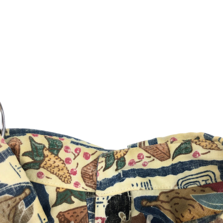 90'S Reyn Spooner Dietrich Variez Collection All-over Print Button-Down Hawaiian Aloha Shirt, Men's L Size cotton multicolor Vintage Second Hand