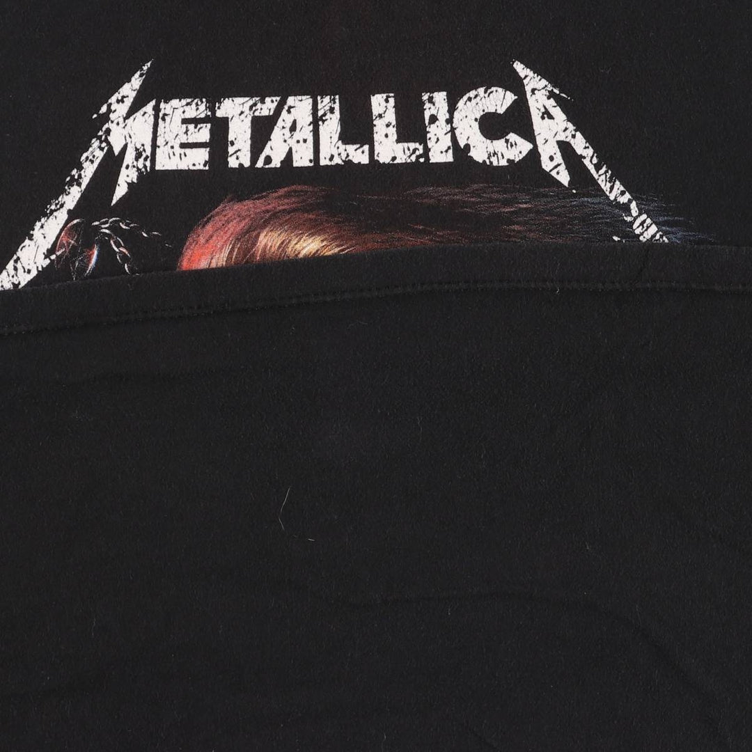 ALSTYLE APPAREL and ACTIVEWEAR METALLICA Skull Pattern Band T-shirt, Men's XL size cotton black type Vintage Second Hand