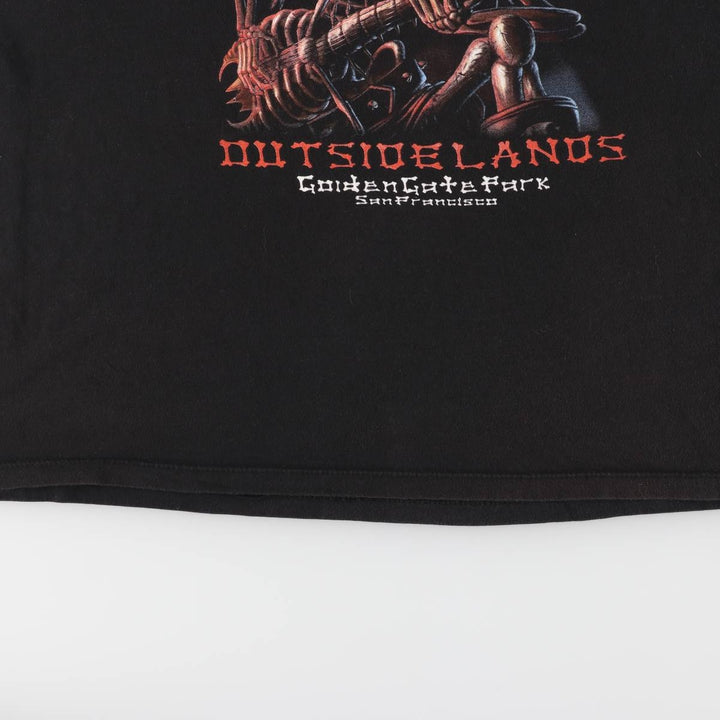 ALSTYLE APPAREL and ACTIVEWEAR METALLICA Skull Pattern Band T-shirt, Men's XL size cotton black type Vintage Second Hand