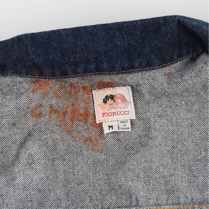 FIORUCCI denim jacket, denim jacket, women's size M cotton blue type Vintage Second Hand