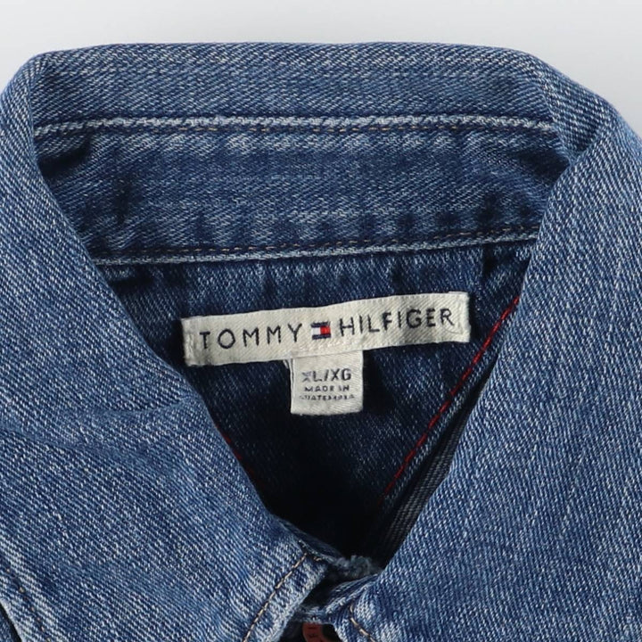 Tommy Hilfiger denim jacket, denim jacket, women's XL size cotton blue type Vintage Second Hand