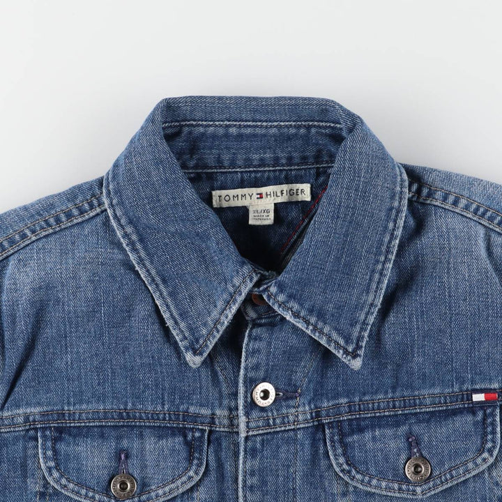 Tommy Hilfiger denim jacket, denim jacket, women's XL size cotton blue type Vintage Second Hand