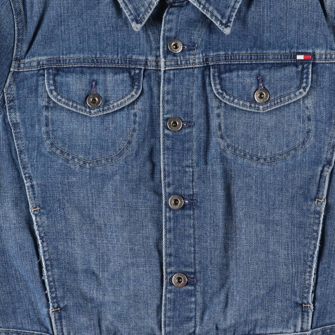 Tommy Hilfiger denim jacket, denim jacket, women's XL size cotton blue type Vintage Second Hand