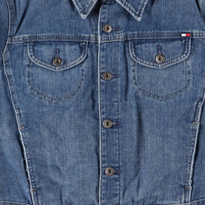 Tommy Hilfiger denim jacket, denim jacket, women's XL size cotton blue type Vintage Second Hand