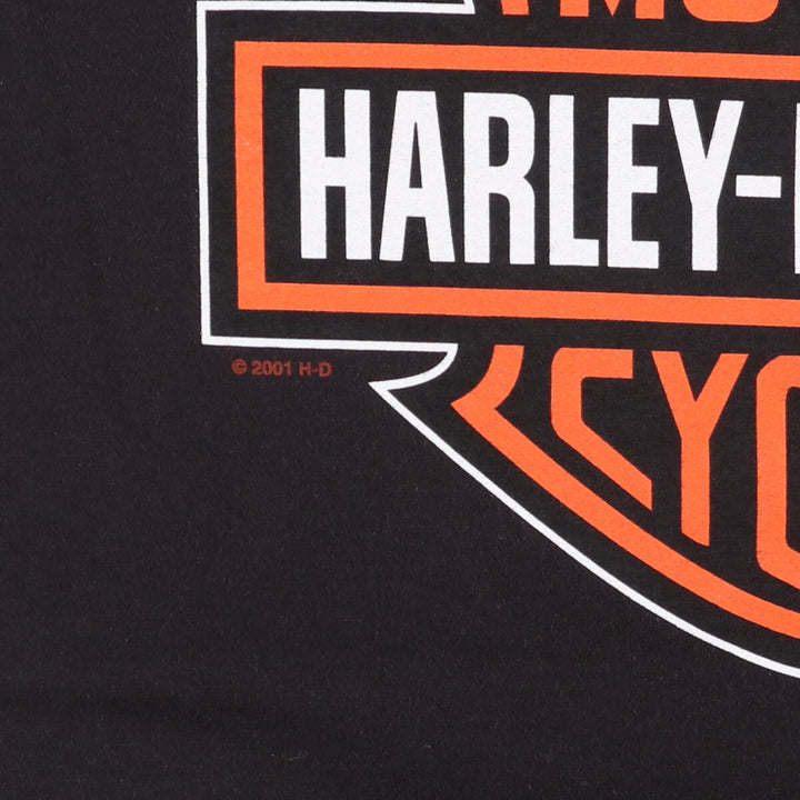 Harley-Davidson Motorcycle Bike T-shirt, Men's XL size cotton black type Vintage Second Hand