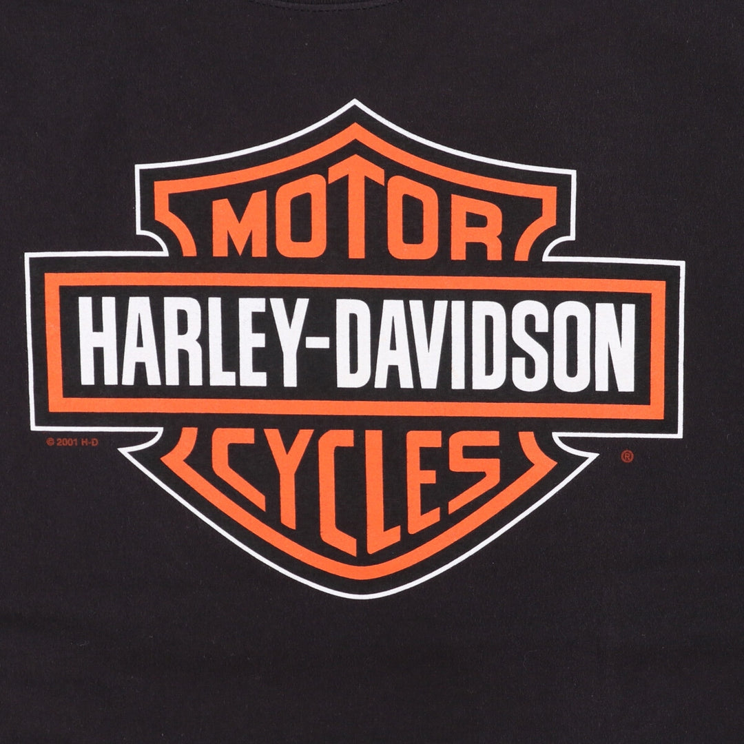 Harley-Davidson Motorcycle Bike T-shirt, Men's XL size cotton black type Vintage Second Hand