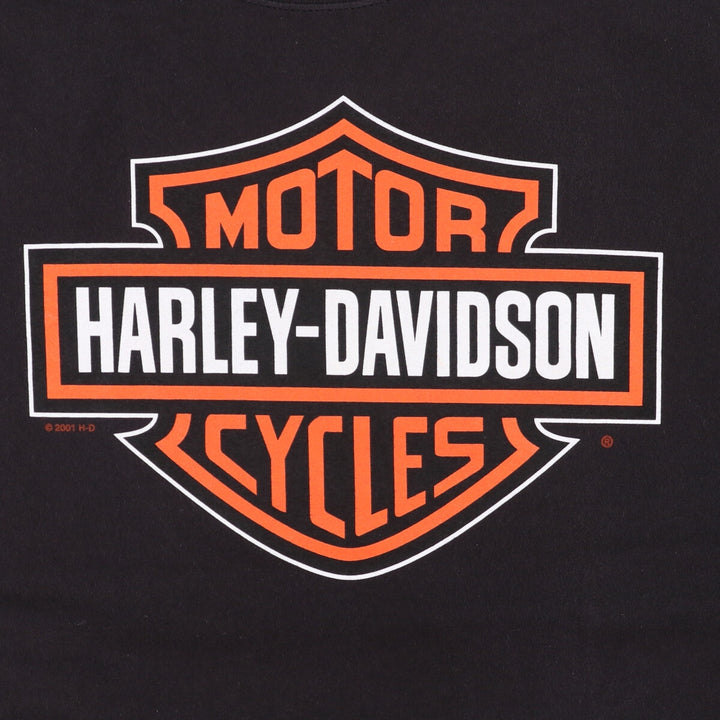 Harley-Davidson Motorcycle Bike T-shirt, Men's XL size cotton black type Vintage Second Hand