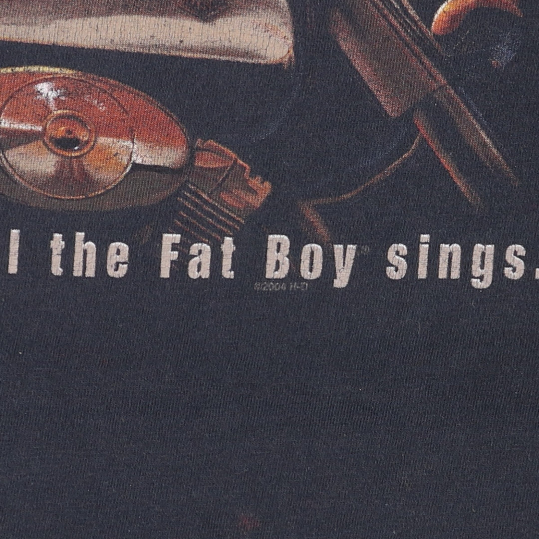 00'S Harley-Davidson Motorcycle Bike T-shirt Made in USA Men's XL cotton black type Vintage Second Hand