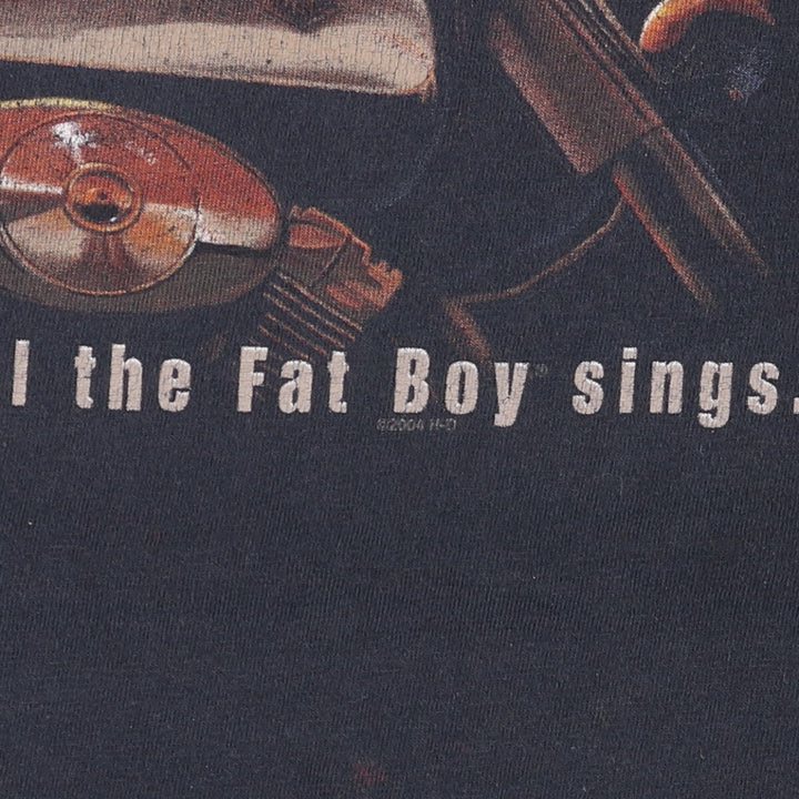 00'S Harley-Davidson Motorcycle Bike T-shirt Made in USA Men's XL cotton black type Vintage Second Hand