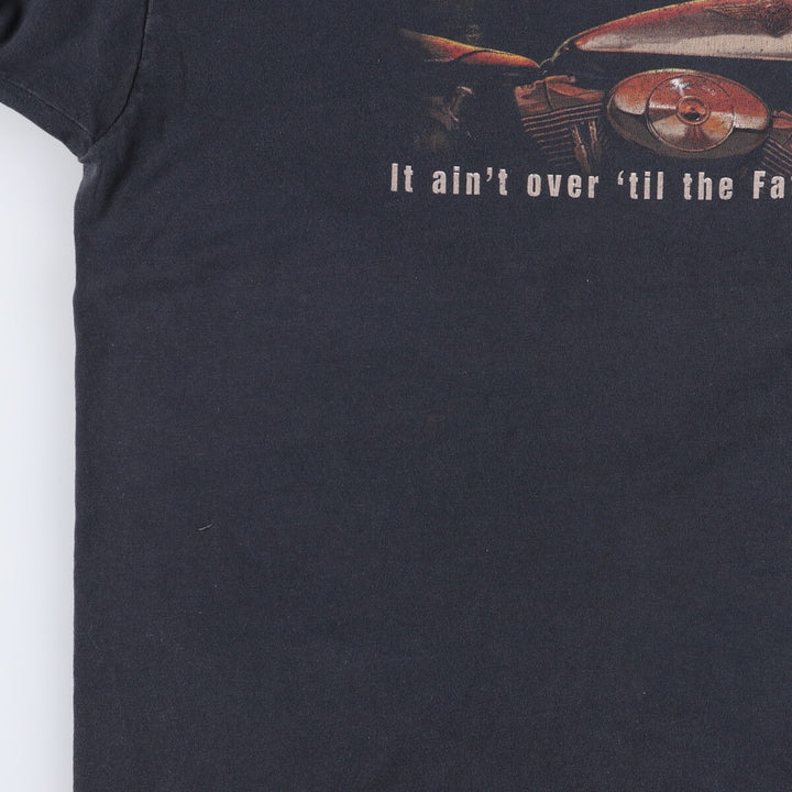 00'S Harley-Davidson Motorcycle Bike T-shirt Made in USA Men's XL cotton black type Vintage Second Hand