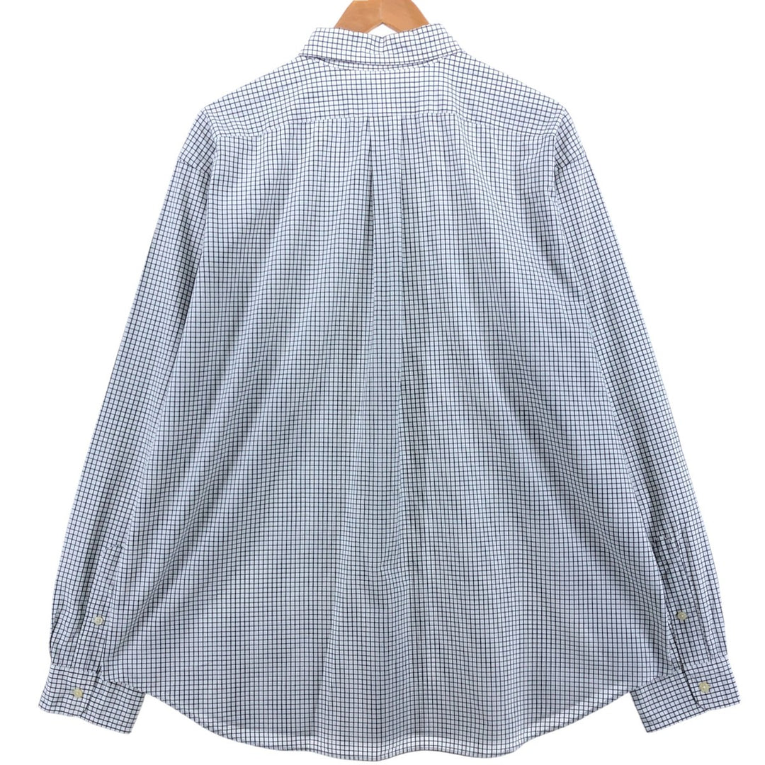 Ralph Lauren Classic Fit Long Sleeve Button Down Check Shirt Men's XXL cotton white type Vintage Second Hand
