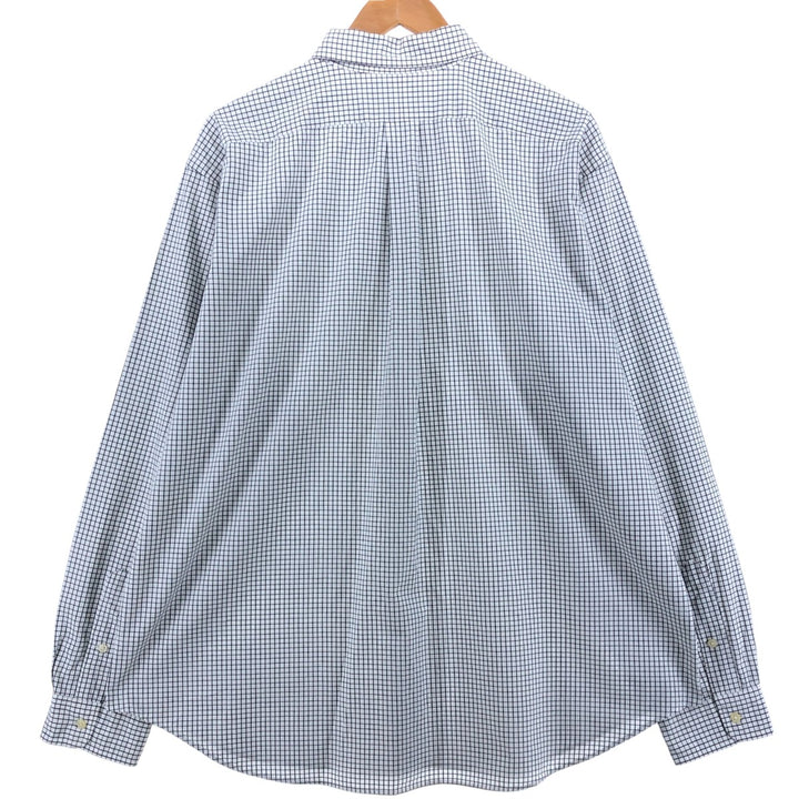 Ralph Lauren Classic Fit Long Sleeve Button Down Check Shirt Men's XXL cotton white type Vintage Second Hand
