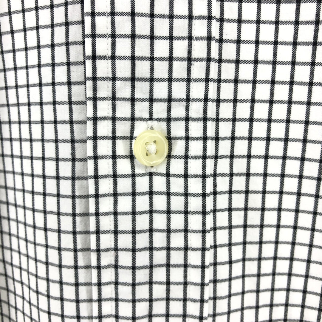 Ralph Lauren Classic Fit Long Sleeve Button Down Check Shirt Men's XXL cotton white type Vintage Second Hand