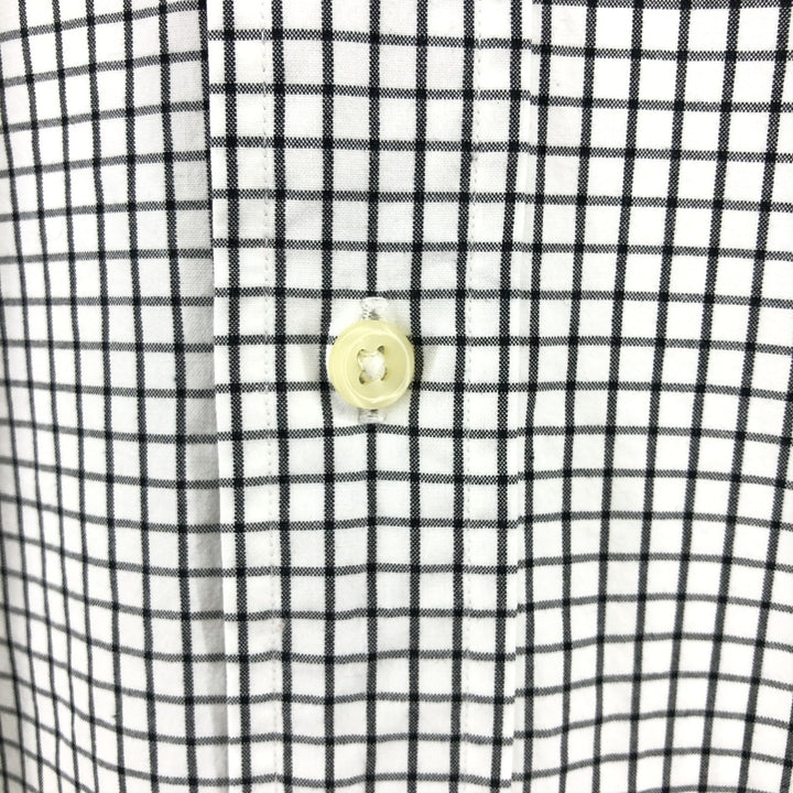 Ralph Lauren Classic Fit Long Sleeve Button Down Check Shirt Men's XXL cotton white type Vintage Second Hand