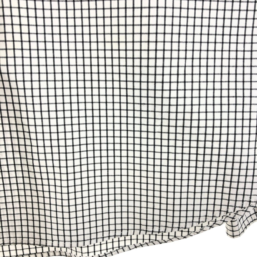 Ralph Lauren Classic Fit Long Sleeve Button Down Check Shirt Men's XXL cotton white type Vintage Second Hand