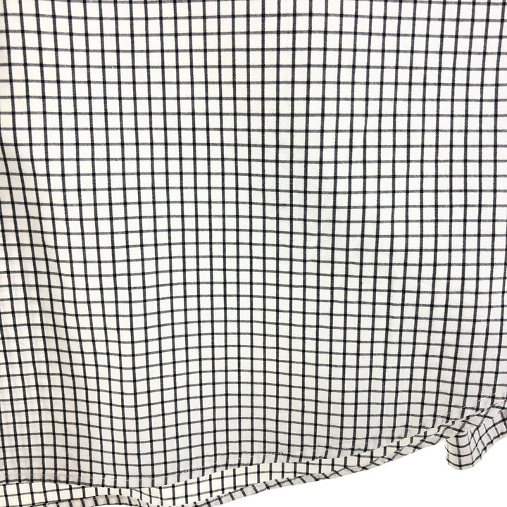 Ralph Lauren Classic Fit Long Sleeve Button Down Check Shirt Men's XXL cotton white type Vintage Second Hand