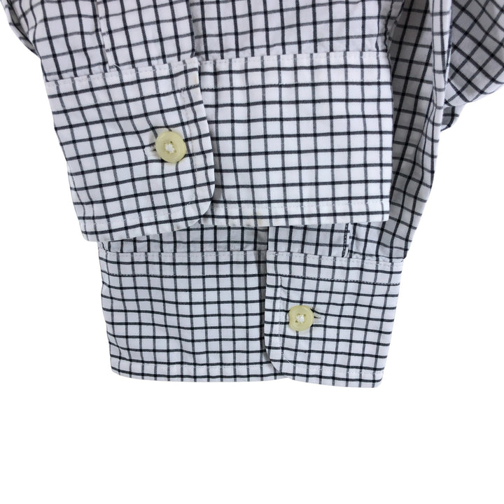 Ralph Lauren Classic Fit Long Sleeve Button Down Check Shirt Men's XXL cotton white type Vintage Second Hand