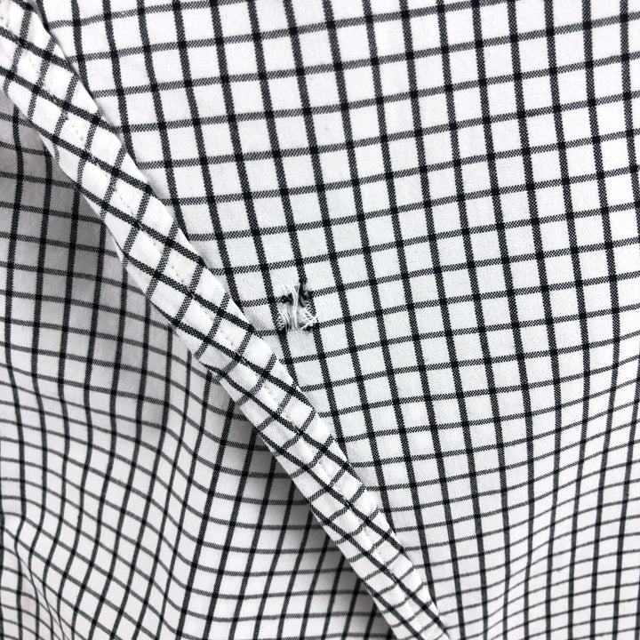 Ralph Lauren Classic Fit Long Sleeve Button Down Check Shirt Men's XXL cotton white type Vintage Second Hand