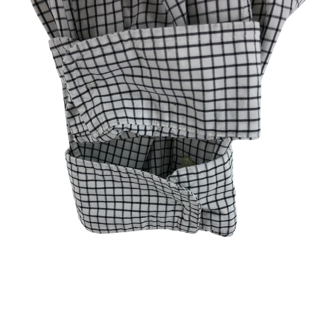 Ralph Lauren Classic Fit Long Sleeve Button Down Check Shirt Men's XXL cotton white type Vintage Second Hand