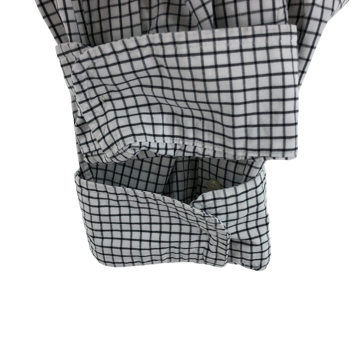 Ralph Lauren Classic Fit Long Sleeve Button Down Check Shirt Men's XXL cotton white type Vintage Second Hand