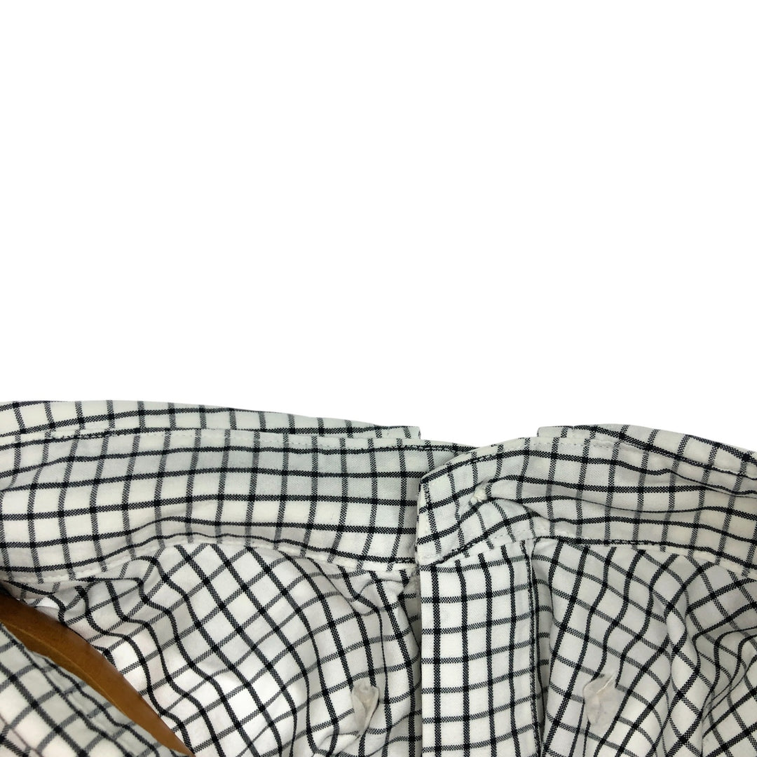 Ralph Lauren Classic Fit Long Sleeve Button Down Check Shirt Men's XXL cotton white type Vintage Second Hand