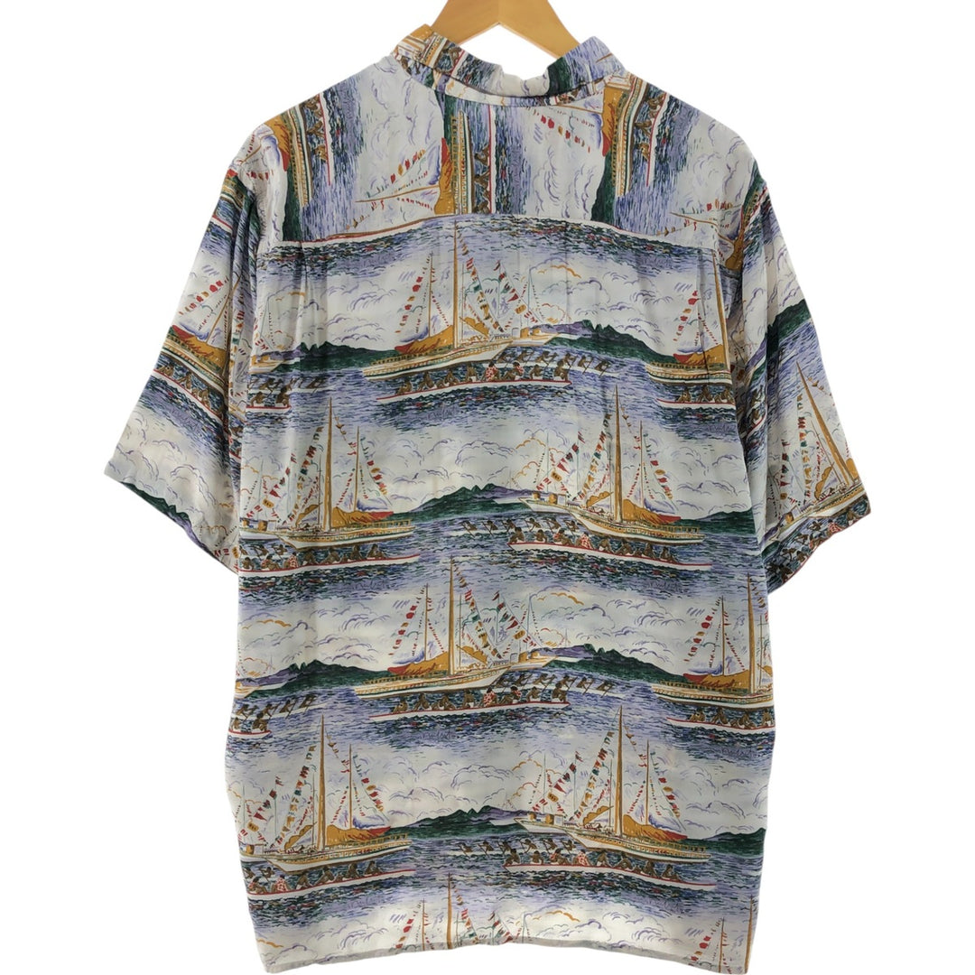 Reyn Spooner Guy Buffet All-over Rayon Hawaiian Aloha Shirt Made in Hawaii Men's XL Rayon multicolor Vintage Second Hand