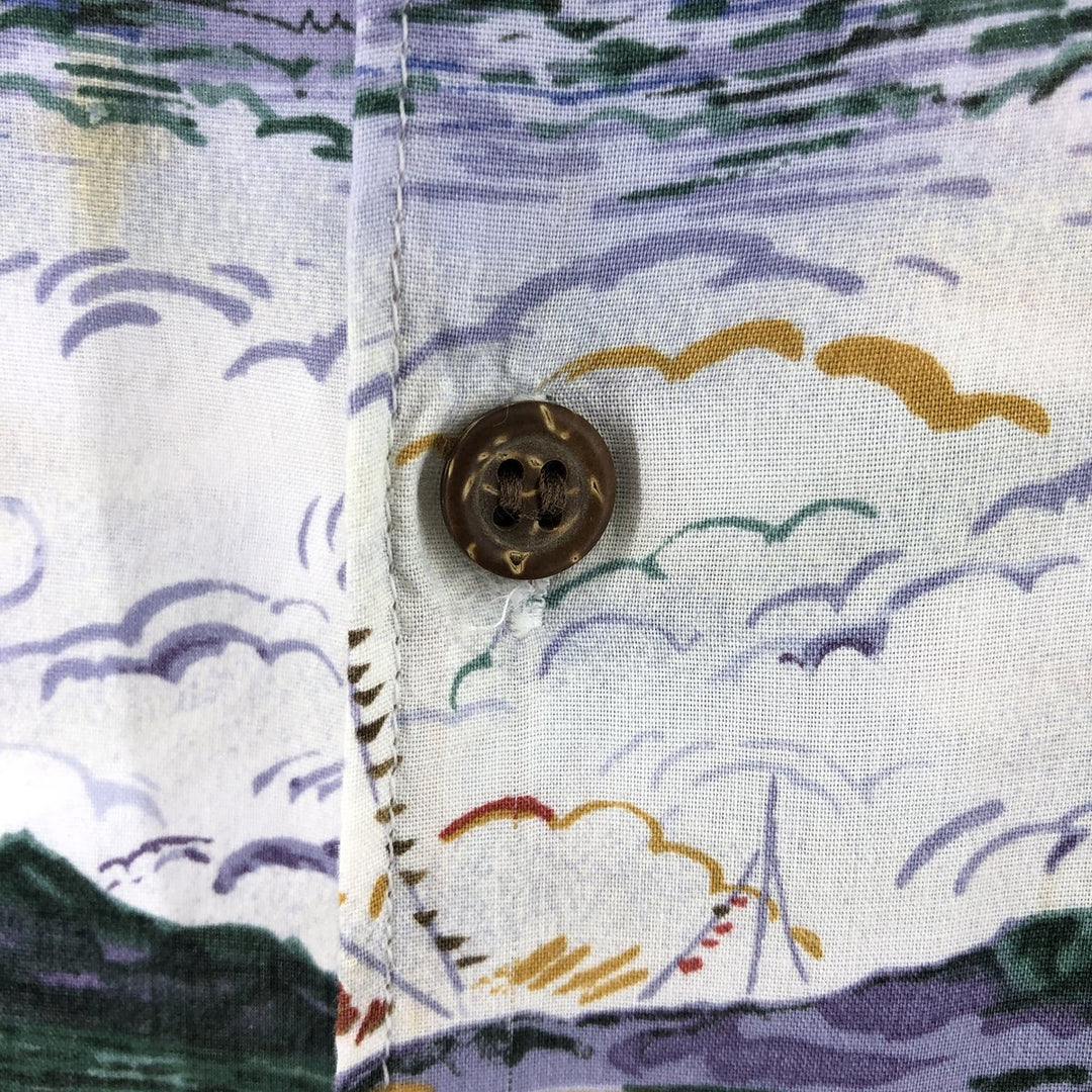 Reyn Spooner Guy Buffet All-over Rayon Hawaiian Aloha Shirt Made in Hawaii Men's XL Rayon multicolor Vintage Second Hand
