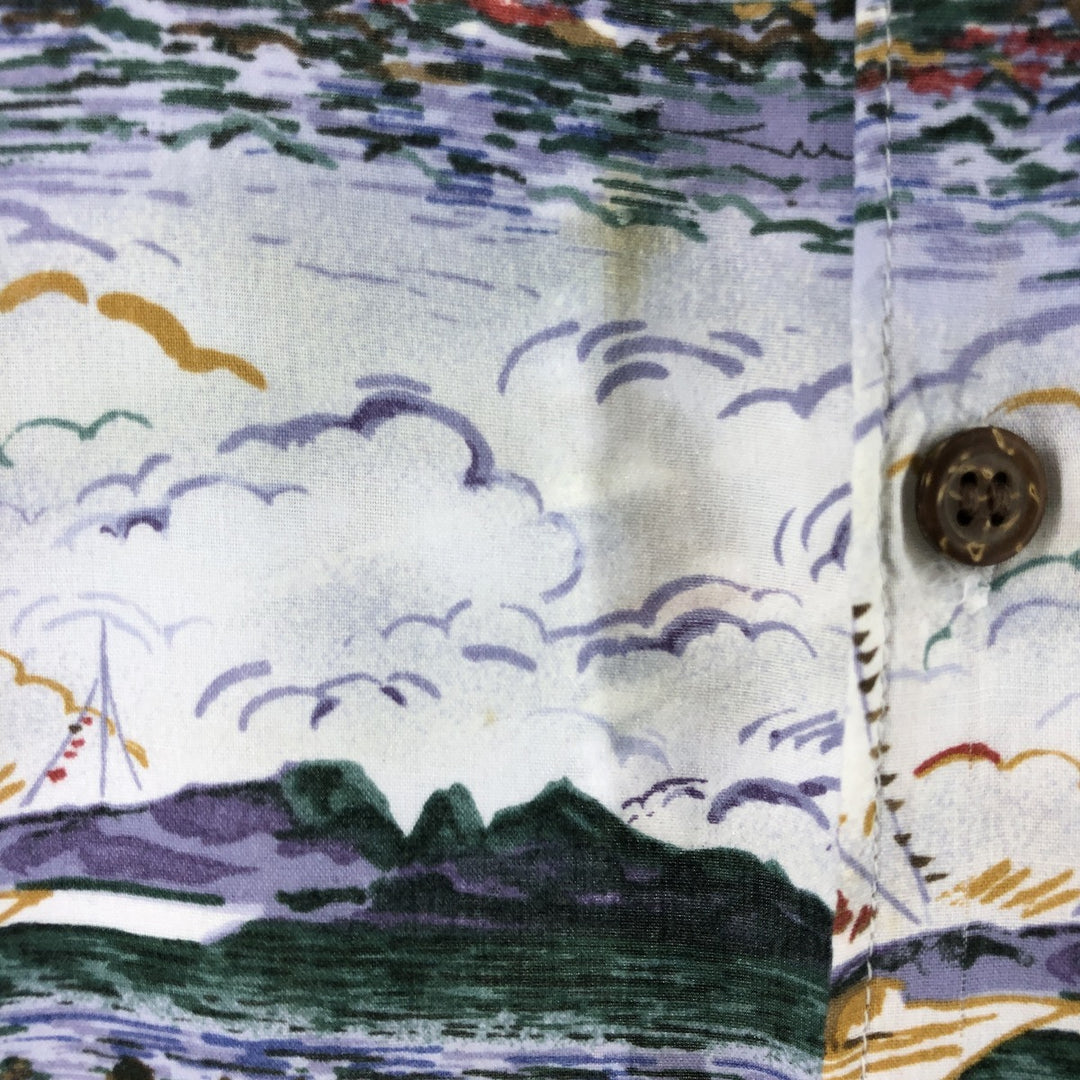 Reyn Spooner Guy Buffet All-over Rayon Hawaiian Aloha Shirt Made in Hawaii Men's XL Rayon multicolor Vintage Second Hand