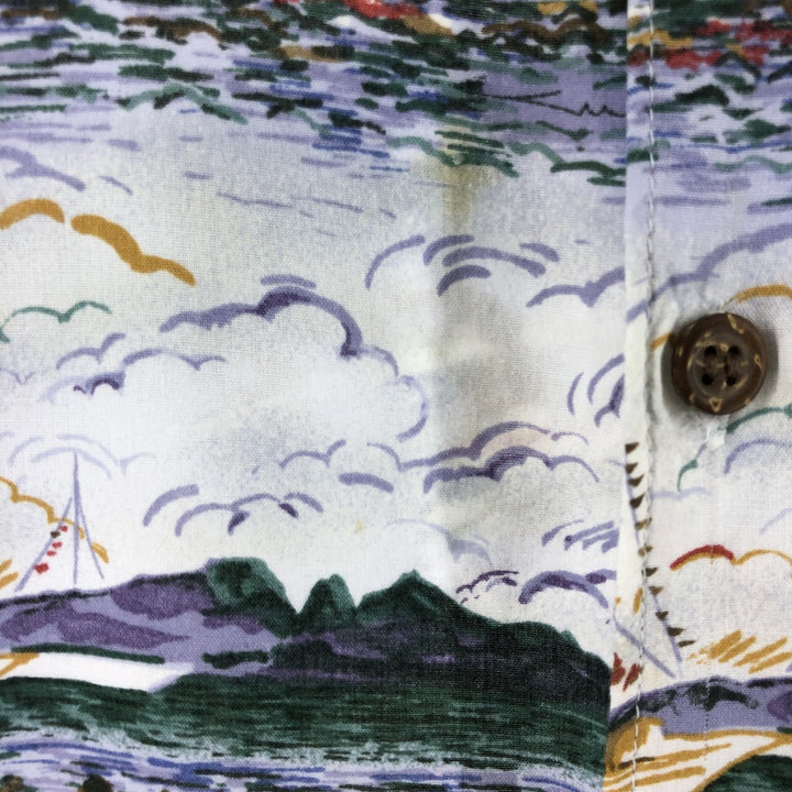 Reyn Spooner Guy Buffet All-over Rayon Hawaiian Aloha Shirt Made in Hawaii Men's XL Rayon multicolor Vintage Second Hand