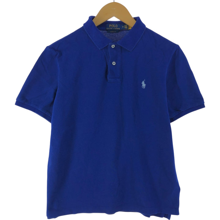 Ralph Lauren POLO RALPH LAUREN CLASSIC FIT short sleeve polo shirt, men's size M cotton Navy blue Vintage Second Hand