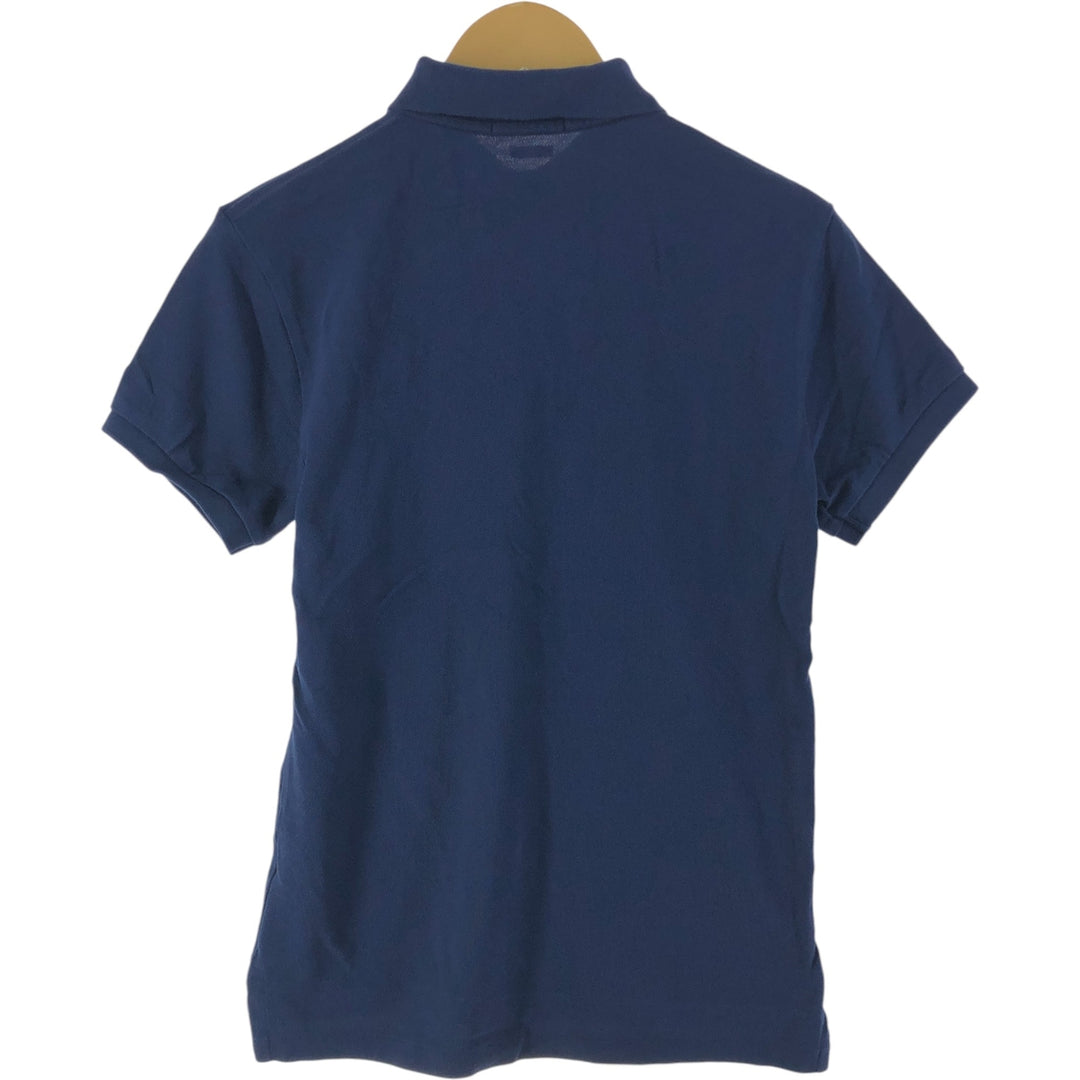 Ralph Lauren POLO RALPH LAUREN SLIM FIT short sleeve polo shirt, men's size M cotton navy blue type Vintage Second Hand