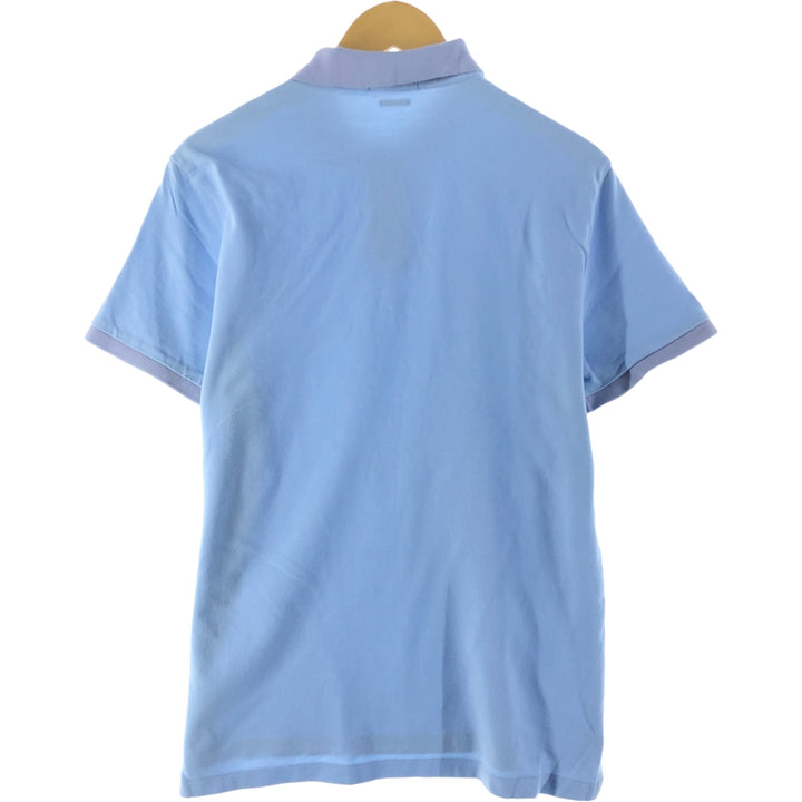 Ralph Lauren POLO RALPH LAUREN CUSTOM SLIM FIT short sleeve polo shirt, men's size L cotton Blue type light blue Vintage Second Hand