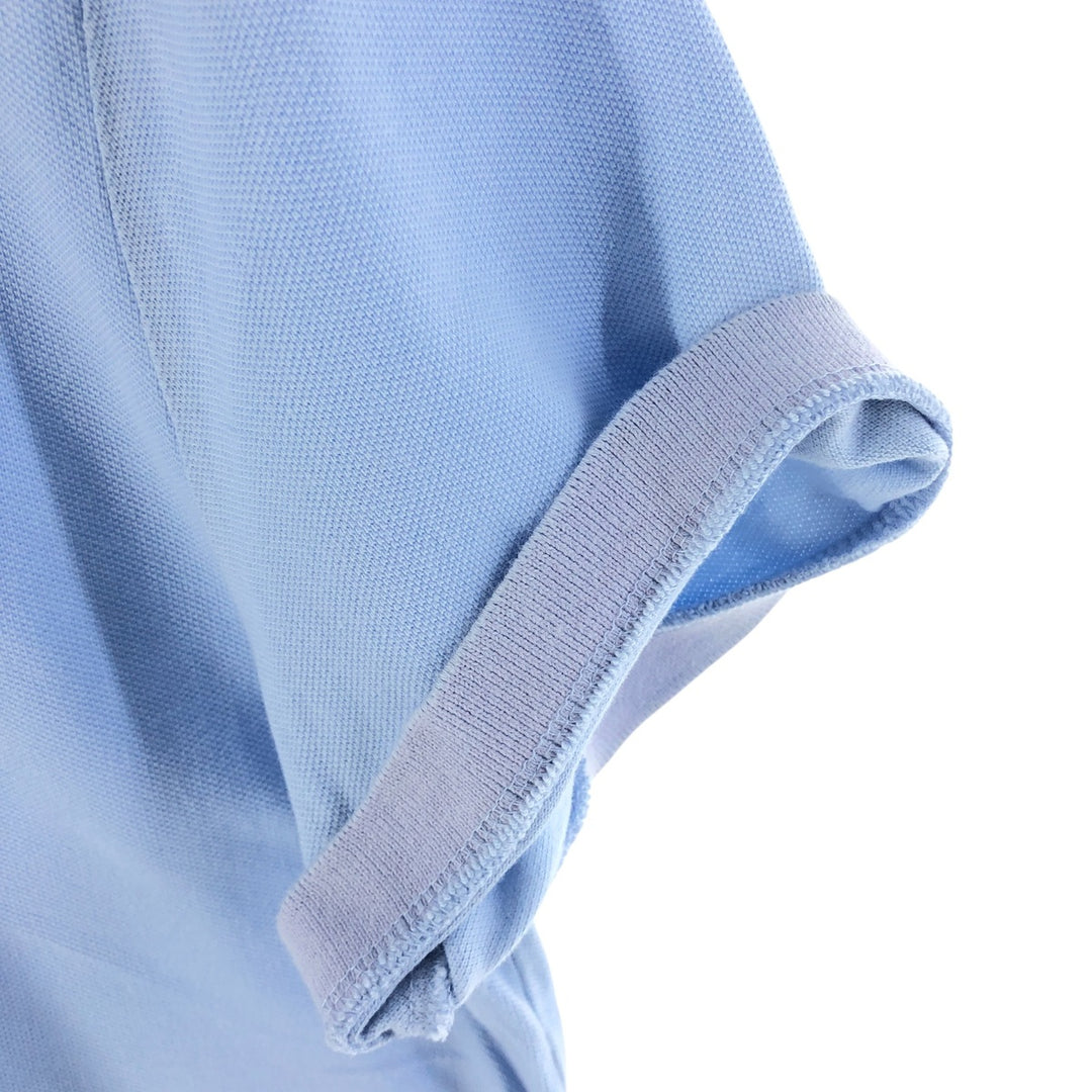 Ralph Lauren POLO RALPH LAUREN CUSTOM SLIM FIT short sleeve polo shirt, men's size L cotton Blue type light blue Vintage Second Hand