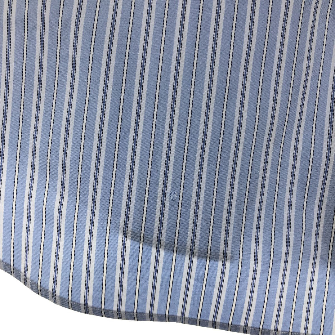 Ralph Lauren YARMOUTH Long Sleeve Button-Down Striped Shirt, Men's XL cotton Blue type light blue Vintage Second Hand