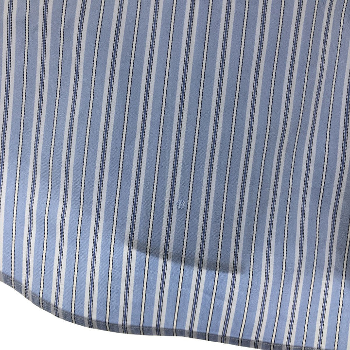 Ralph Lauren YARMOUTH Long Sleeve Button-Down Striped Shirt, Men's XL cotton Blue type light blue Vintage Second Hand