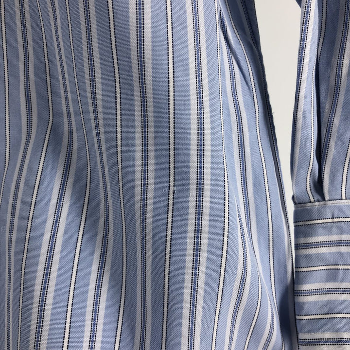Ralph Lauren YARMOUTH Long Sleeve Button-Down Striped Shirt, Men's XL cotton Blue type light blue Vintage Second Hand