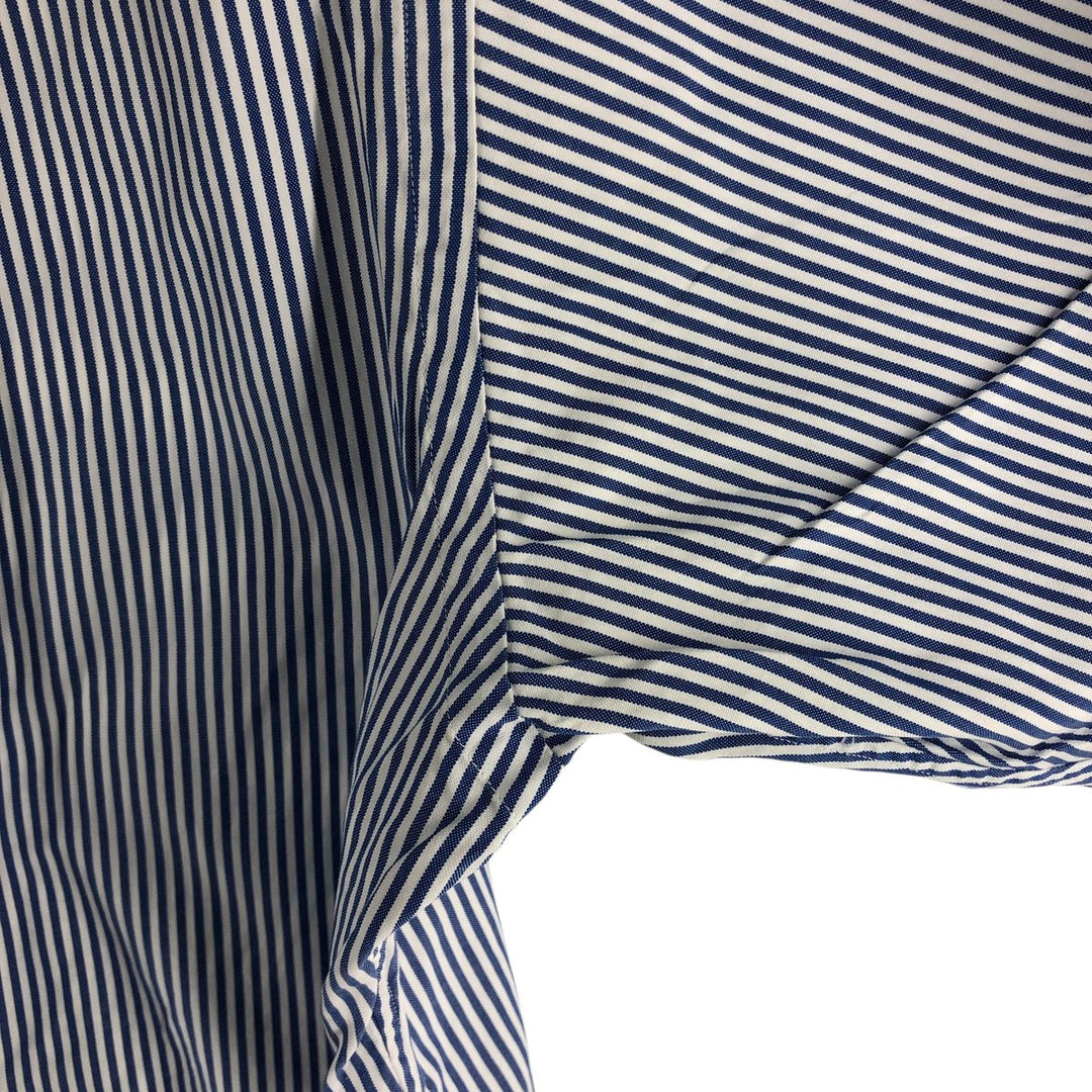 Ralph Lauren YARMOUTH Long Sleeve Button-Down Striped Shirt, Men's Size L cotton blue type Vintage Second Hand