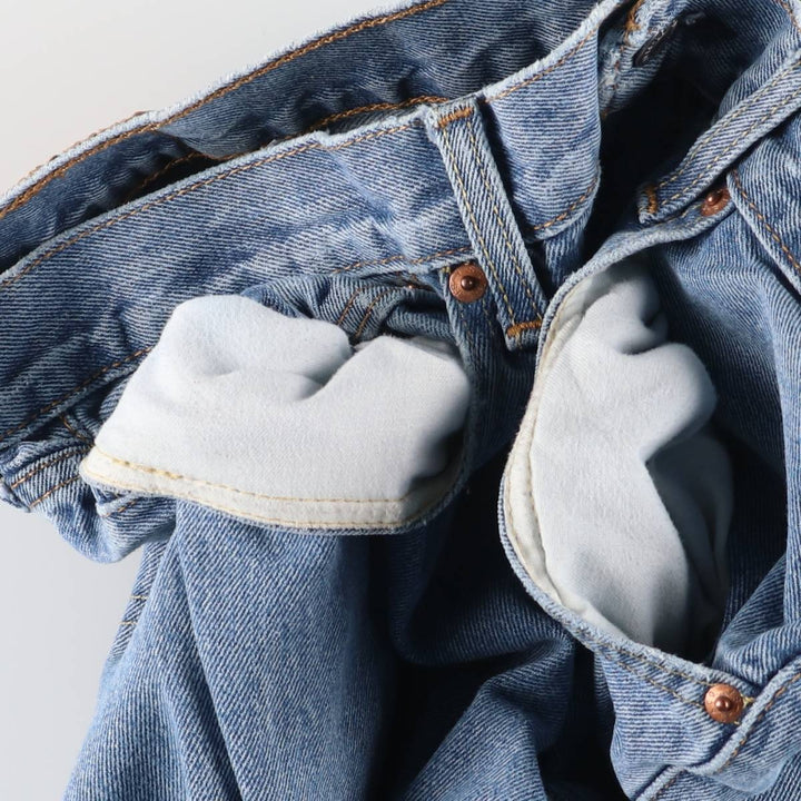 Levi's 550 tapered denim pants for men, size w37 cotton Blue type light blue Vintage Second Hand