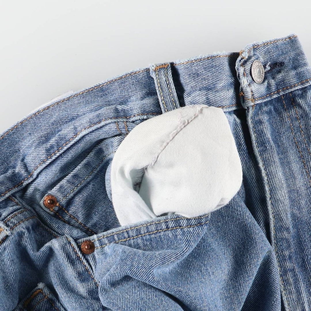 Levi's 550 tapered denim pants for men, size w37 cotton Blue type light blue Vintage Second Hand