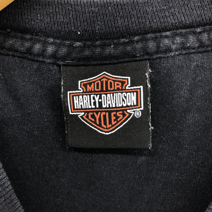 00'S Harley-Davidson Motorcycle Bike T-shirt for women (S size) unclear black type Vintage Second Hand