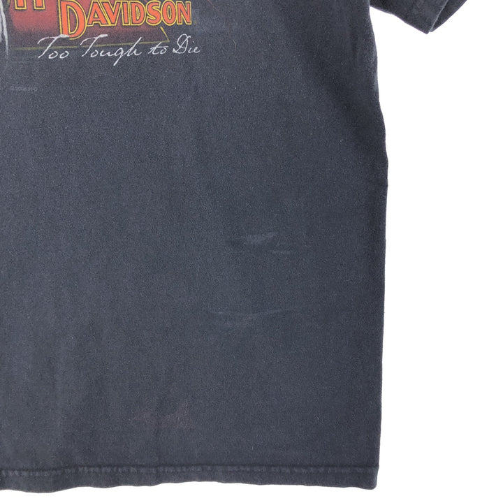 00'S Harley-Davidson Motorcycle Bike T-shirt for women (S size) unclear black type Vintage Second Hand