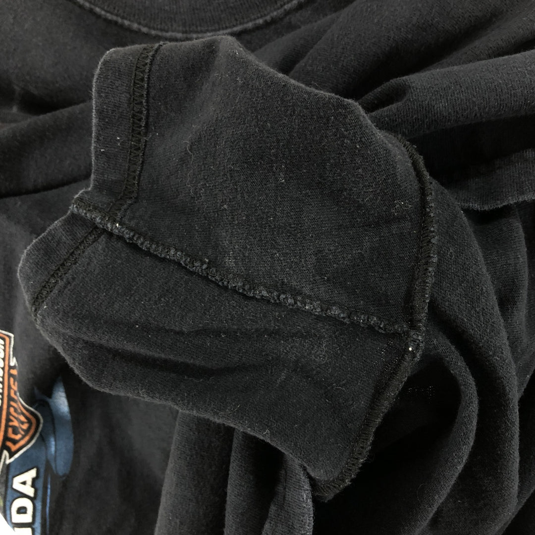 00'S Harley-Davidson Motorcycle Bike T-shirt for women (S size) unclear black type Vintage Second Hand