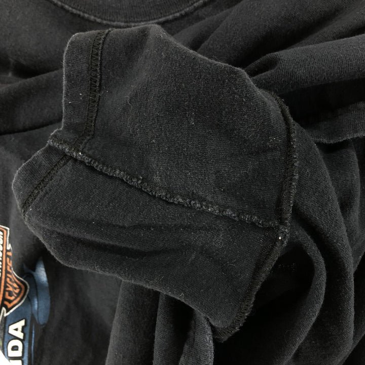 00'S Harley-Davidson Motorcycle Bike T-shirt for women (S size) unclear black type Vintage Second Hand