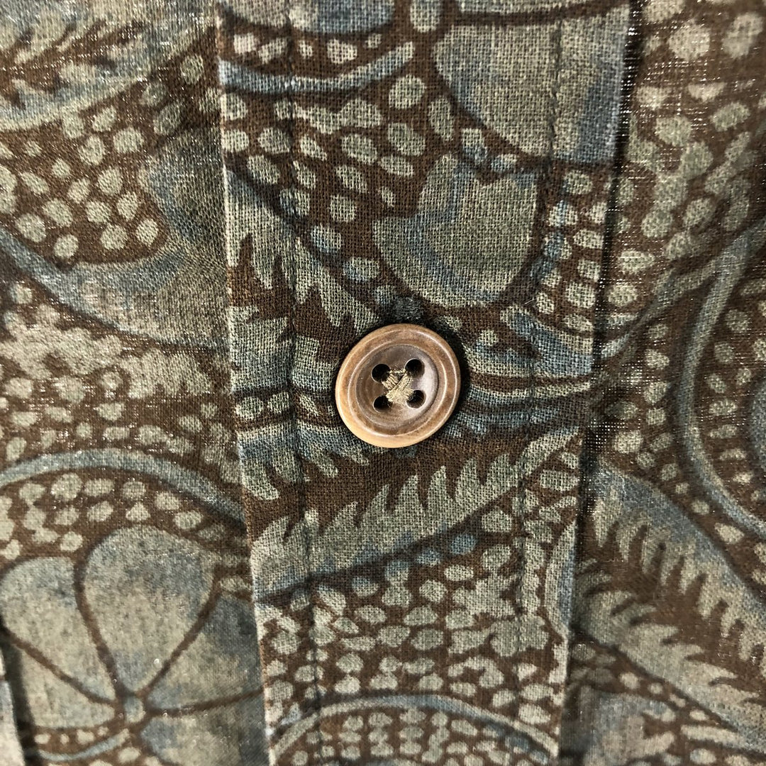 Ralph Lauren POLO by Ralph Lauren All-over Print Short Sleeve Button-Down Shirt, Men's Size S cotton brown type Vintage Second Hand