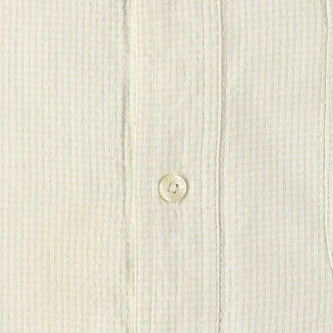 90'S Ralph Lauren Chaps Seersucker Short Sleeve Button-Down Striped Shirt Men's XXL Vintage cotton green type Vintage Second Hand