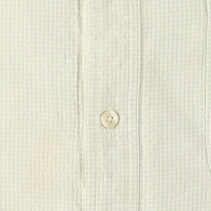 90'S Ralph Lauren Chaps Seersucker Short Sleeve Button-Down Striped Shirt Men's XXL Vintage cotton green type Vintage Second Hand